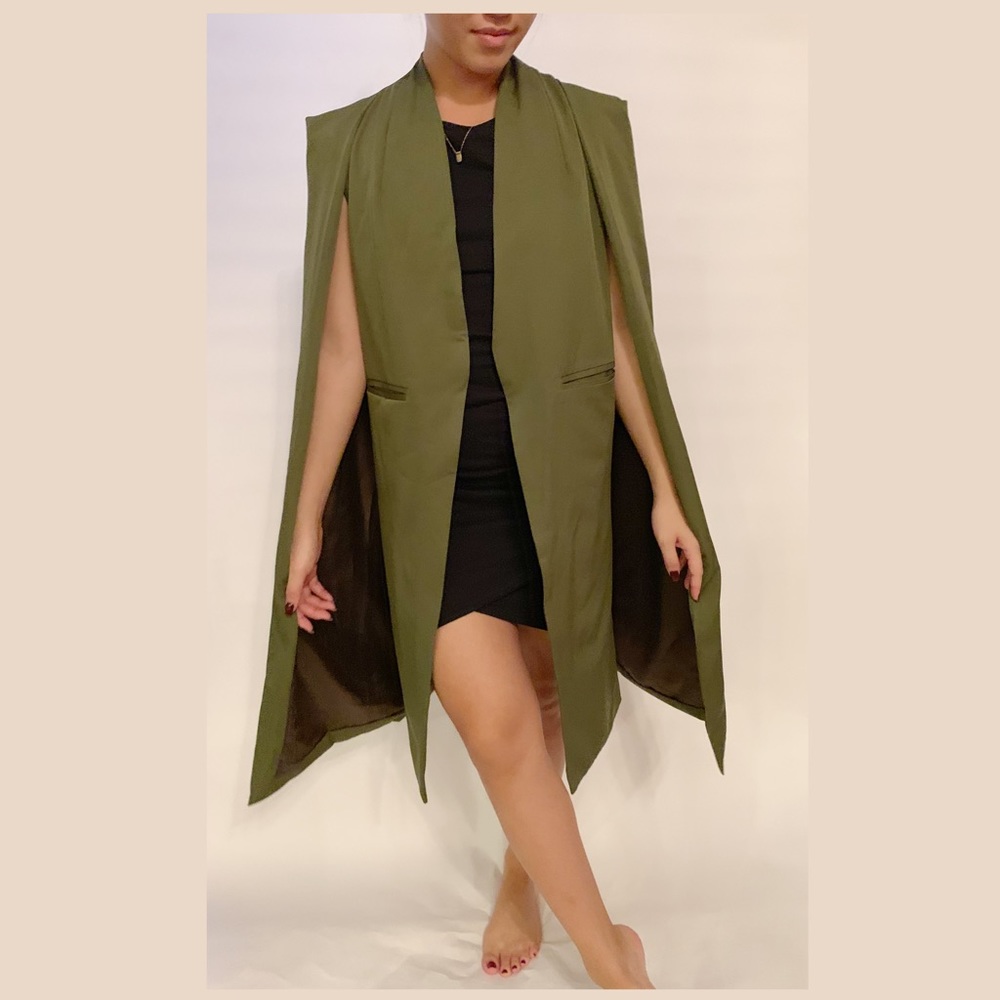 Olive Green Fashion Cape NWT